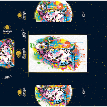 Dalmatian with Rose 100 Jigsaw Puzzle box 3D Modell