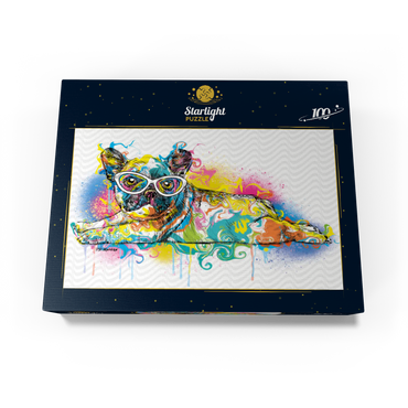 Lazy Frenchie 100 Jigsaw Puzzle box view3