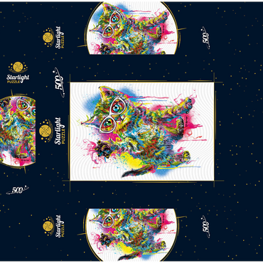 Kitty Saying Hello 500 Jigsaw Puzzle box 3D Modell