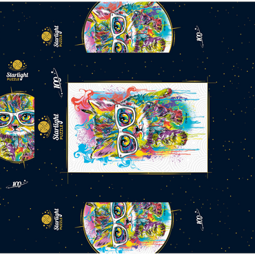 Kitten Soft Eyes 100 Jigsaw Puzzle box 3D Modell