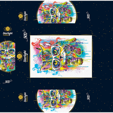 Kitten Soft Eyes 500 Jigsaw Puzzle box 3D Modell