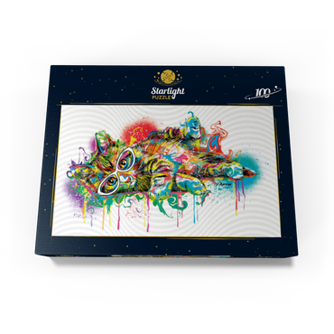 Lazy Cat 100 Jigsaw Puzzle box view3