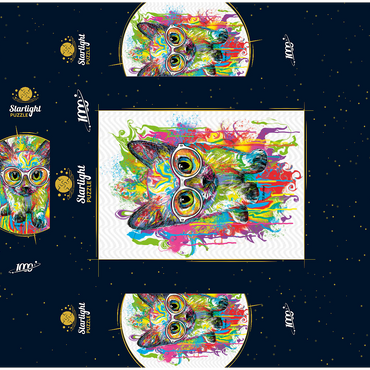 Kitten with Glasses 1000 Jigsaw Puzzle box 3D Modell