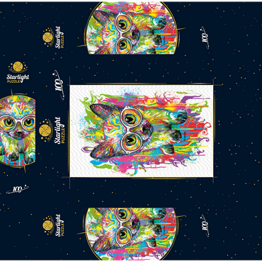 Kitten with Glasses 100 Jigsaw Puzzle box 3D Modell