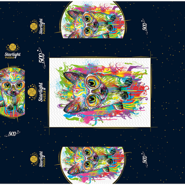 Kitten with Glasses 500 Jigsaw Puzzle box 3D Modell