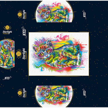 Tilted Kitty 1000 Jigsaw Puzzle box 3D Modell