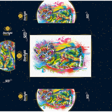 Tilted Kitty 500 Jigsaw Puzzle box 3D Modell