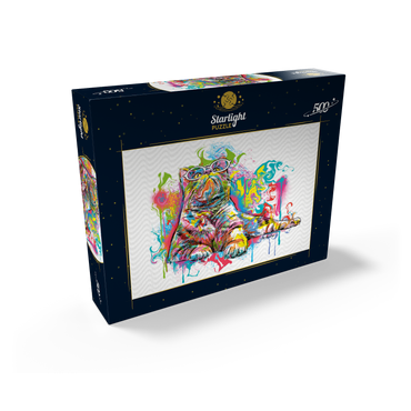 Kitten Staring Away 500 Jigsaw Puzzle box view2