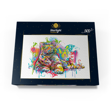 Kitten Staring Away 500 Jigsaw Puzzle box view3