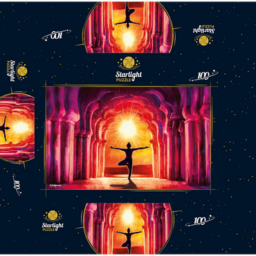 Yoga Sunrise 100 Jigsaw Puzzle box 3D Modell