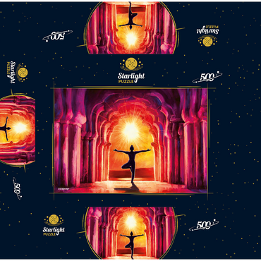 Yoga Sunrise 500 Jigsaw Puzzle box 3D Modell