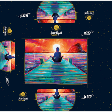 Yoga on the Dock 1000 Jigsaw Puzzle box 3D Modell