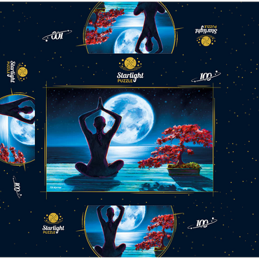 Yoga with the Ocean 100 Jigsaw Puzzle box 3D Modell