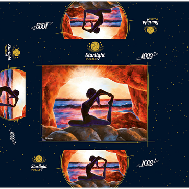 Yoga on the Rocks 1000 Jigsaw Puzzle box 3D Modell