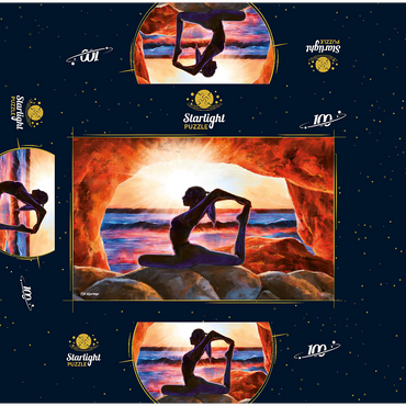 Yoga on the Rocks 100 Jigsaw Puzzle box 3D Modell
