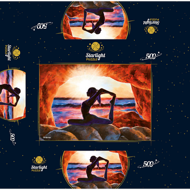 Yoga on the Rocks 500 Jigsaw Puzzle box 3D Modell