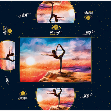 Mountain Yoga 100 Jigsaw Puzzle box 3D Modell