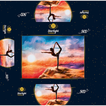 Mountain Yoga 500 Jigsaw Puzzle box 3D Modell