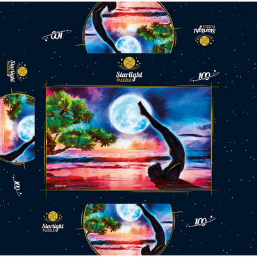 Yoga on the beach 100 Jigsaw Puzzle box 3D Modell