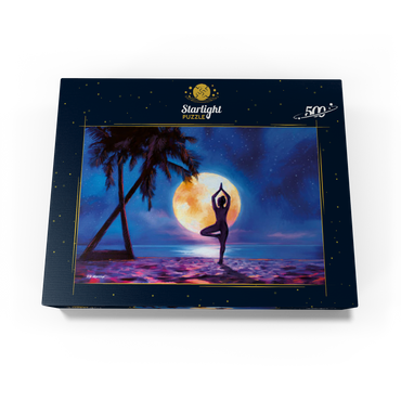 Yoga with Palm Trees 500 Jigsaw Puzzle box view3