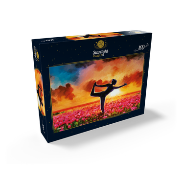 Yoga in a Flower Bed 100 Jigsaw Puzzle box view2