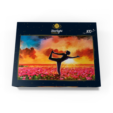 Yoga in a Flower Bed 100 Jigsaw Puzzle box view3