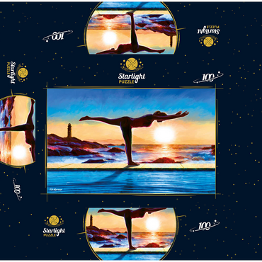 Yoga by the Water 100 Jigsaw Puzzle box 3D Modell