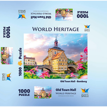 Old Town Hall in Bamberg - World Heritage Site 1000 Jigsaw Puzzle box 3D Modell