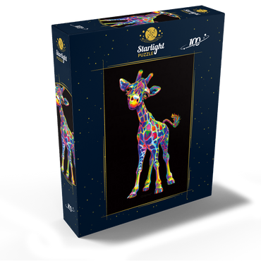 Pop Colors Giraffe 100 Jigsaw Puzzle box view2