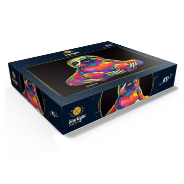 Pop Colors Sloth 100 Jigsaw Puzzle box view1