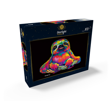 Pop Colors Sloth 100 Jigsaw Puzzle box view2