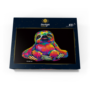 Pop Colors Sloth 100 Jigsaw Puzzle box view3