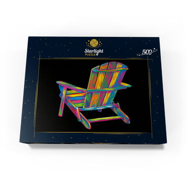 Pop Colors Adirondack Chair 500 Jigsaw Puzzle box view3