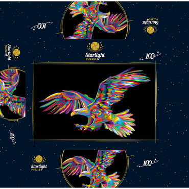 Bald Eagle 100 Jigsaw Puzzle box 3D Modell