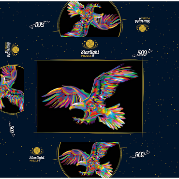 Bald Eagle 500 Jigsaw Puzzle box 3D Modell