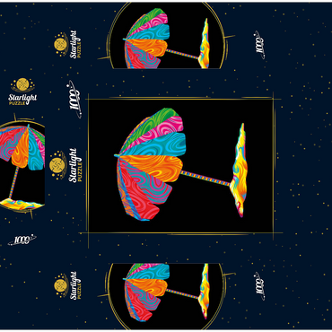 Pop Colors Beach Umbrella 1000 Jigsaw Puzzle box 3D Modell