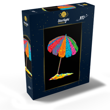 Pop Colors Beach Umbrella 100 Jigsaw Puzzle box view2