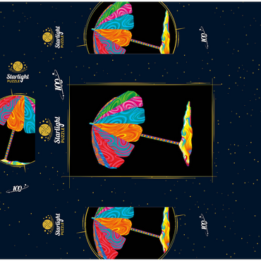 Pop Colors Beach Umbrella 100 Jigsaw Puzzle box 3D Modell