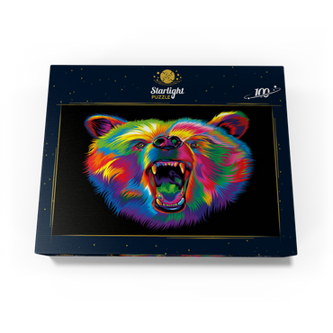Roaring Black Bear 100 Jigsaw Puzzle box view3