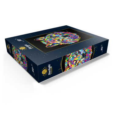 Pop Colors Wolf 100 Jigsaw Puzzle box view1