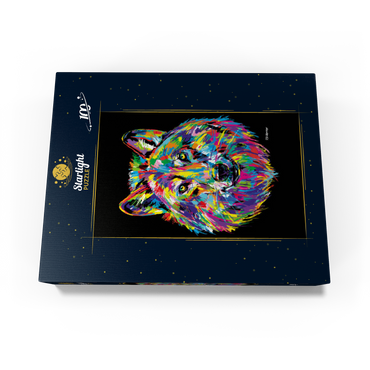 Pop Colors Wolf 100 Jigsaw Puzzle box view3