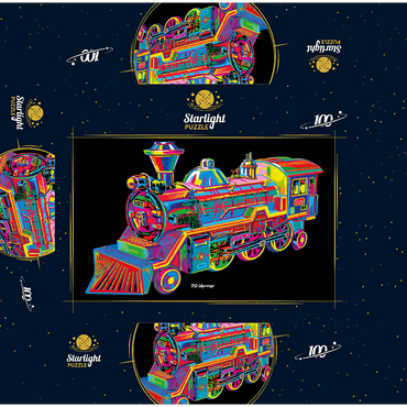 Toy Train 100 Jigsaw Puzzle box 3D Modell