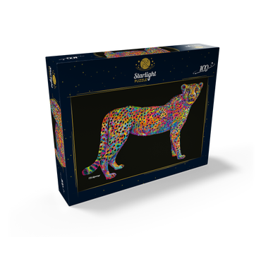 Cheetah Pop Colors 100 Jigsaw Puzzle box view2
