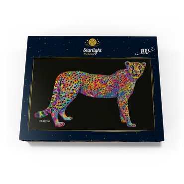 Cheetah Pop Colors 100 Jigsaw Puzzle box view3