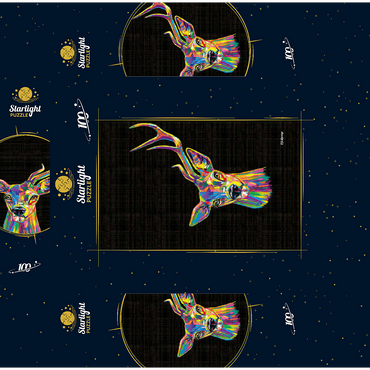 Deer Family 100 Jigsaw Puzzle box 3D Modell