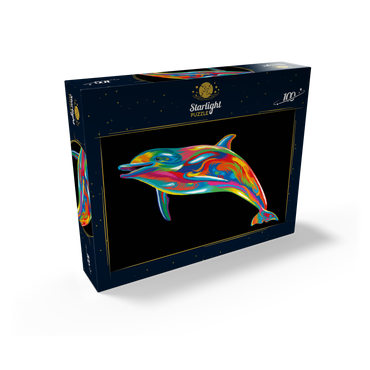 Pop Colors Dolphin 100 Jigsaw Puzzle box view2