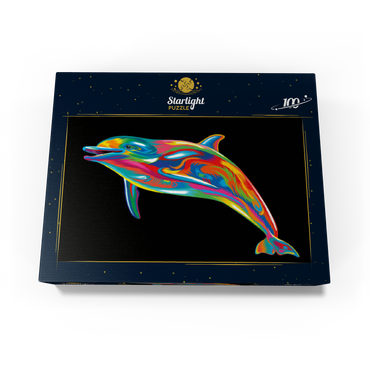 Pop Colors Dolphin 100 Jigsaw Puzzle box view3