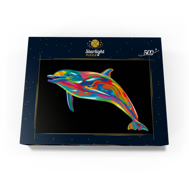 Pop Colors Dolphin 500 Jigsaw Puzzle box view3