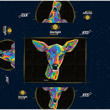 Pop Colors Doe 1000 Jigsaw Puzzle box 3D Modell