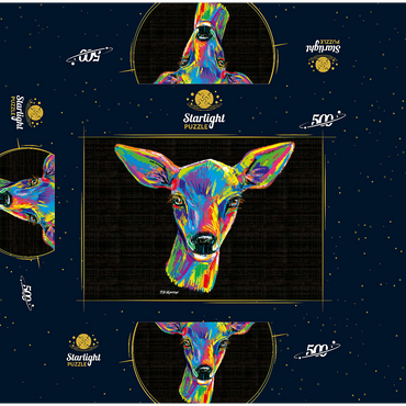 Pop Colors Doe 500 Jigsaw Puzzle box 3D Modell